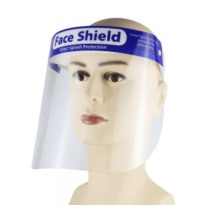 高透双面覆膜face shield防雾PET塑料隔离面罩 定制全脸防护面罩